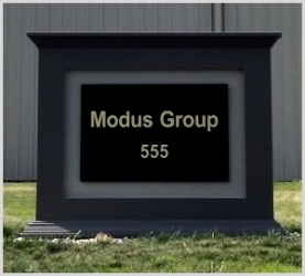 Granite sign for Modus Group